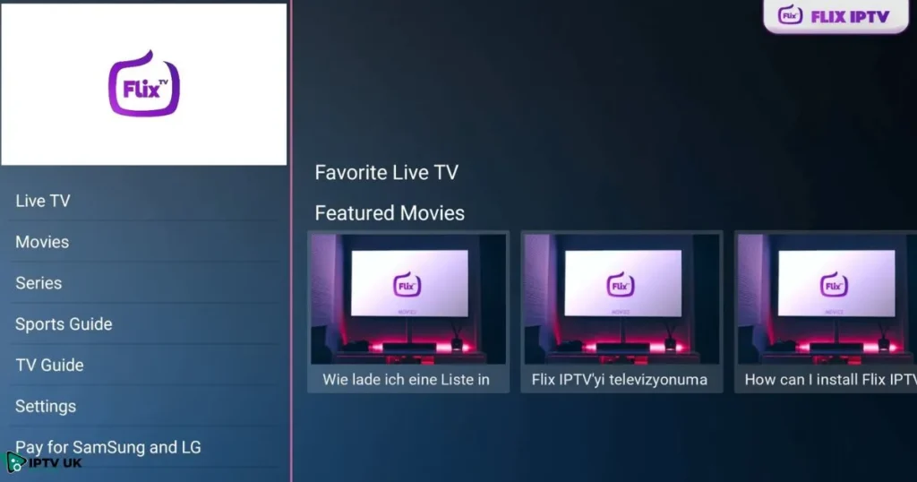 User-friendly design of Flix Player IPTV for seamless navigation