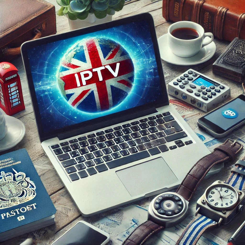 British IPTV for Expats with devices like laptop, phone, and tablet