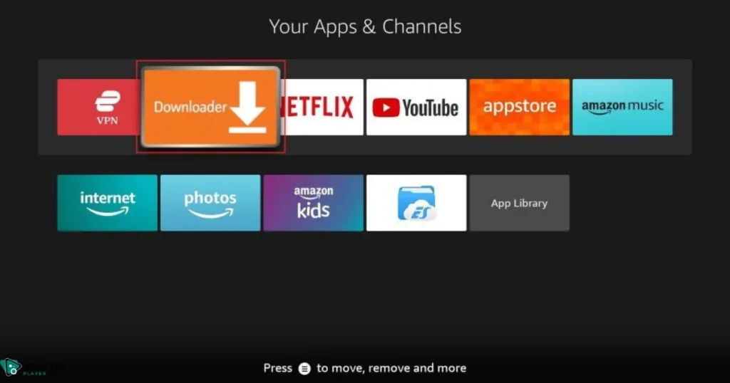 Downloader app used to install Stremio on Firestick