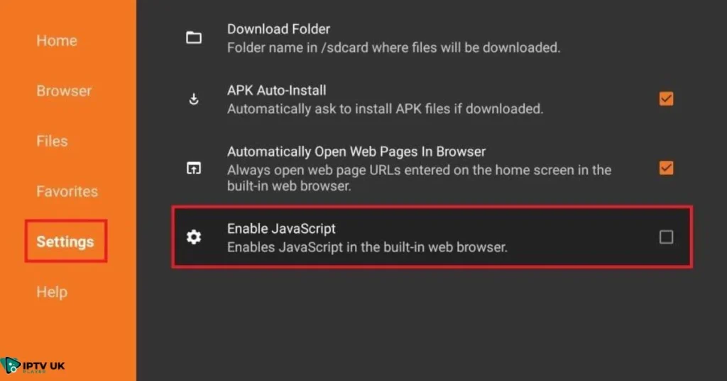 Configuring Downloader settings on Firestick