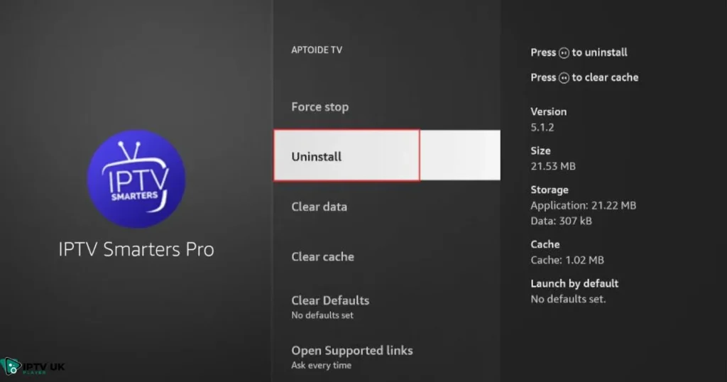  uninstall and reinstall IPTV Smarters Pro to fix not working issues.