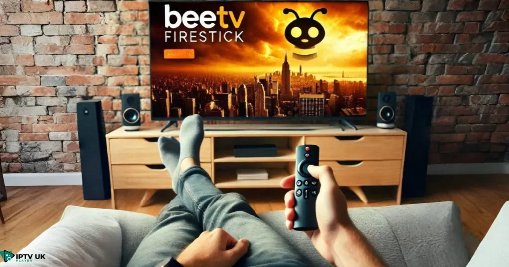 Relaxing with BeeTV Firestick streaming movies.
