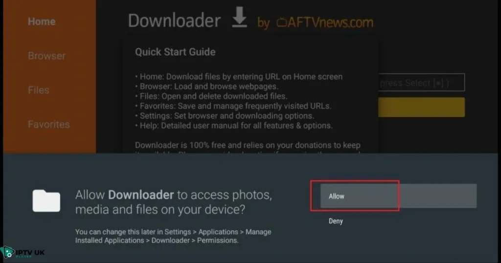 Downloader app icon on Firestick app store