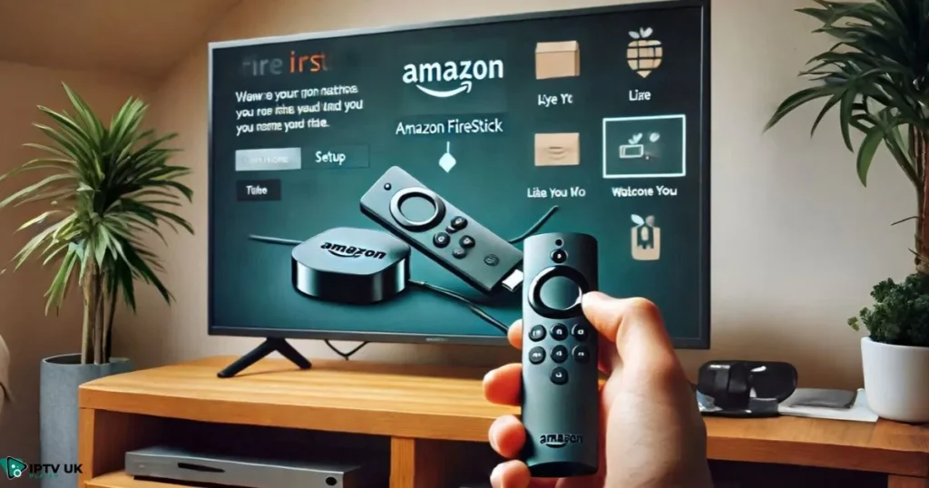 Setting up a fully loaded Firestick by connecting it to a TV.