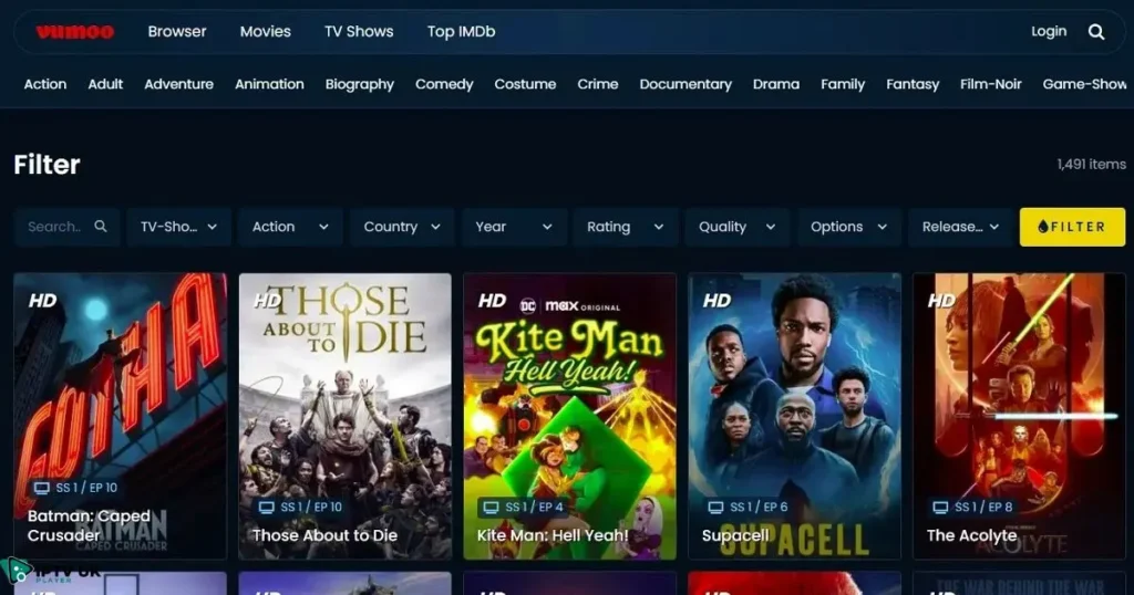 Vumoo is one of the best 123Movies alternatives with HD options.