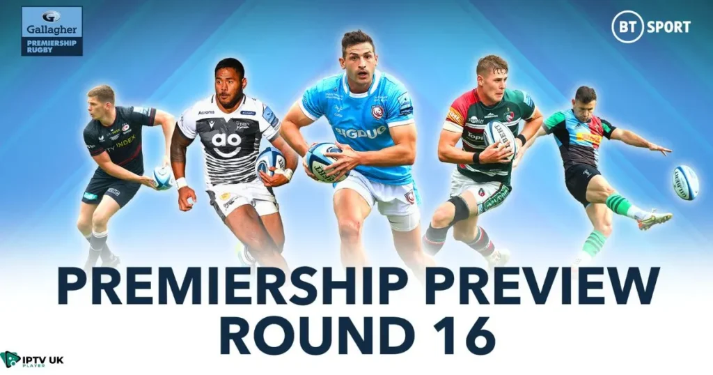 BT Sport interface with a rugby match.