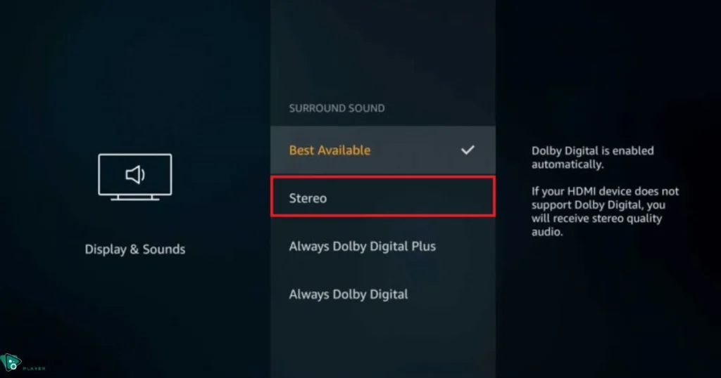 Fixing no sound on firestick