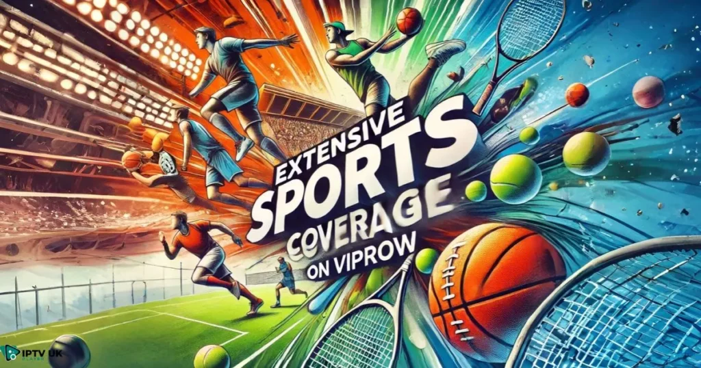 Extensive sports coverage on VIPRow, including football, basketball, and tennis