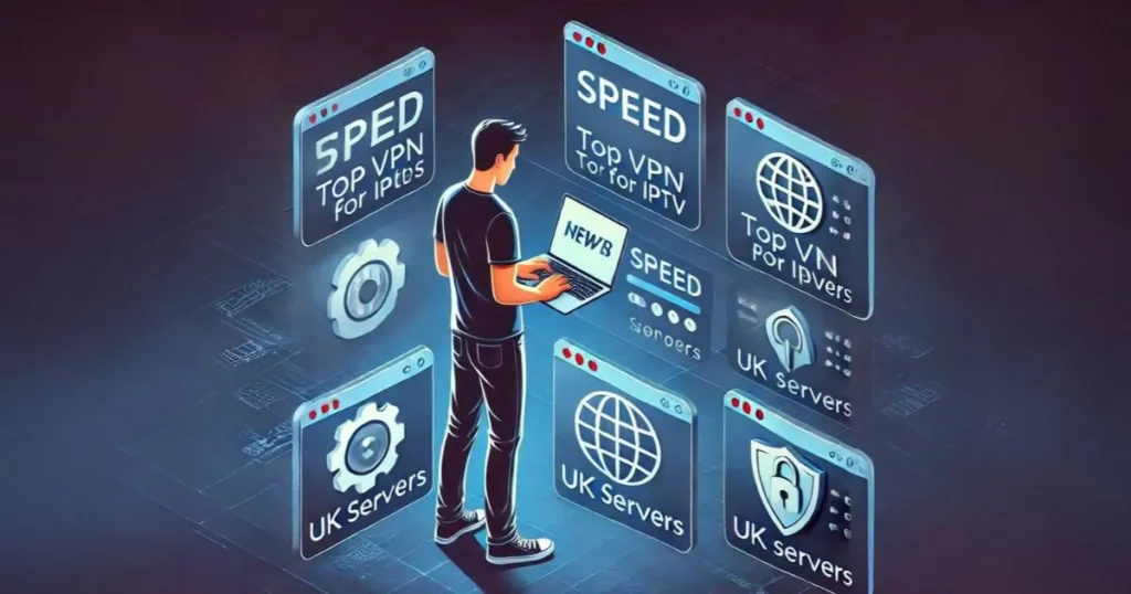 Choosing the best VPN for British IPTV streaming with features like speed and UK servers