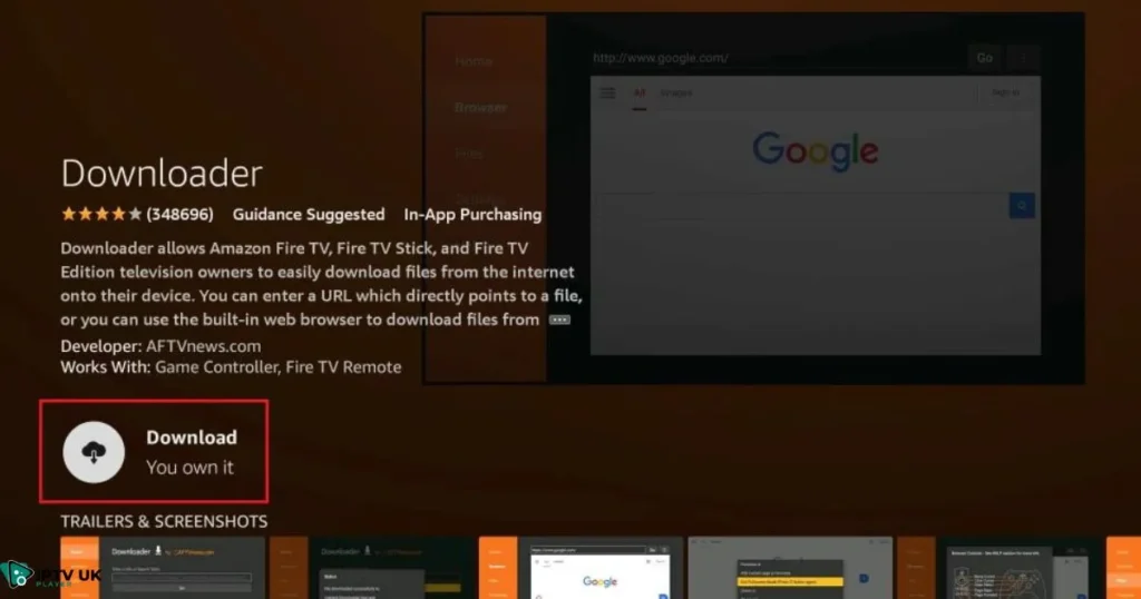 Jailbreak Firestick by using the Downloader app to install third-party apps