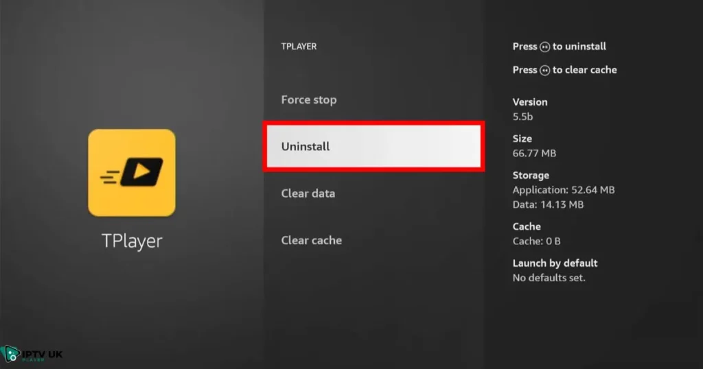 How to delete apps on Firestick via settings: Firestick Settings menu showing 'Manage Installed Applications' option