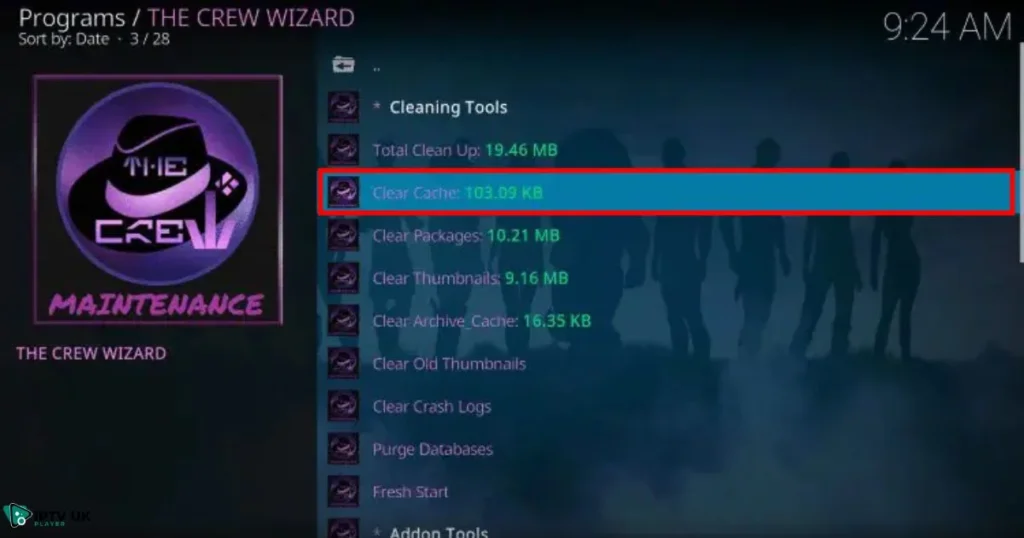 Kodi clear cache using Ares Wizard for fast and easy maintenance.