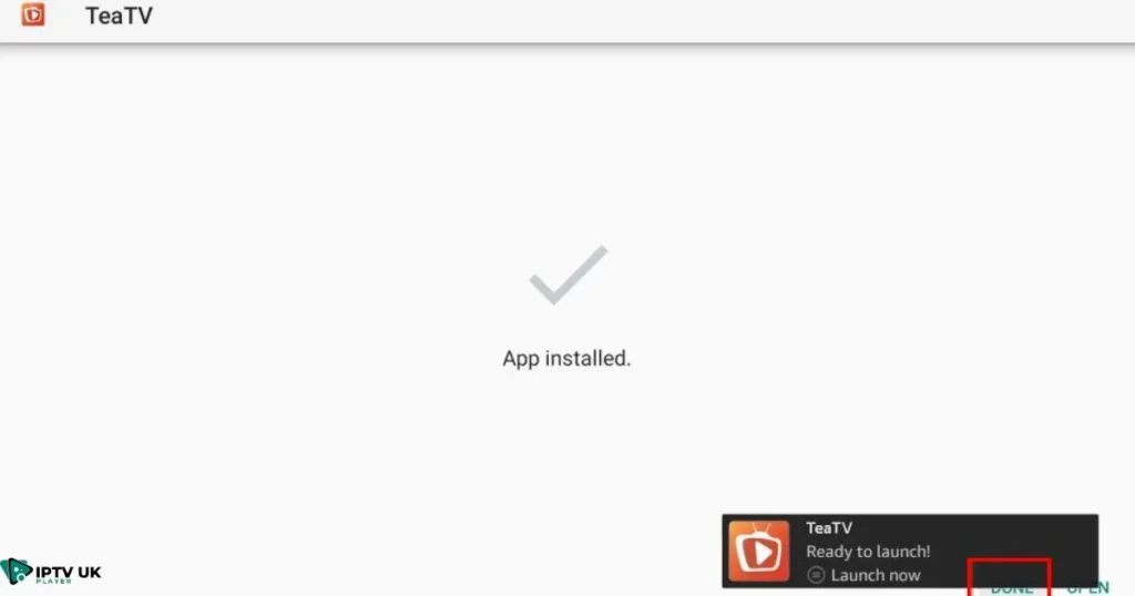 Downloading TeaTV APK on Firestick using the Downloader App.