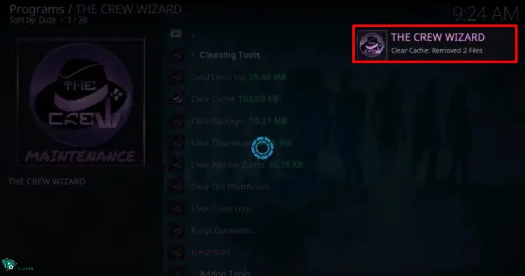 Kodi clear cache using Ares Wizard for fast and easy maintenance.