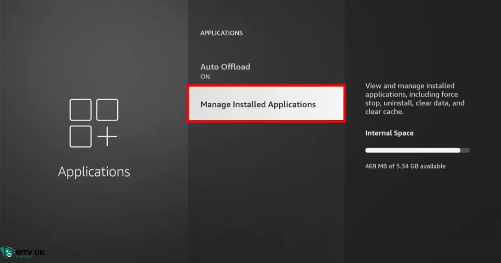 Clearing cache to resolve Firestick playback error
