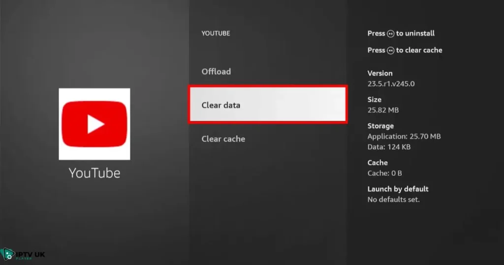 Clearing Data to resolve Firestick playback error