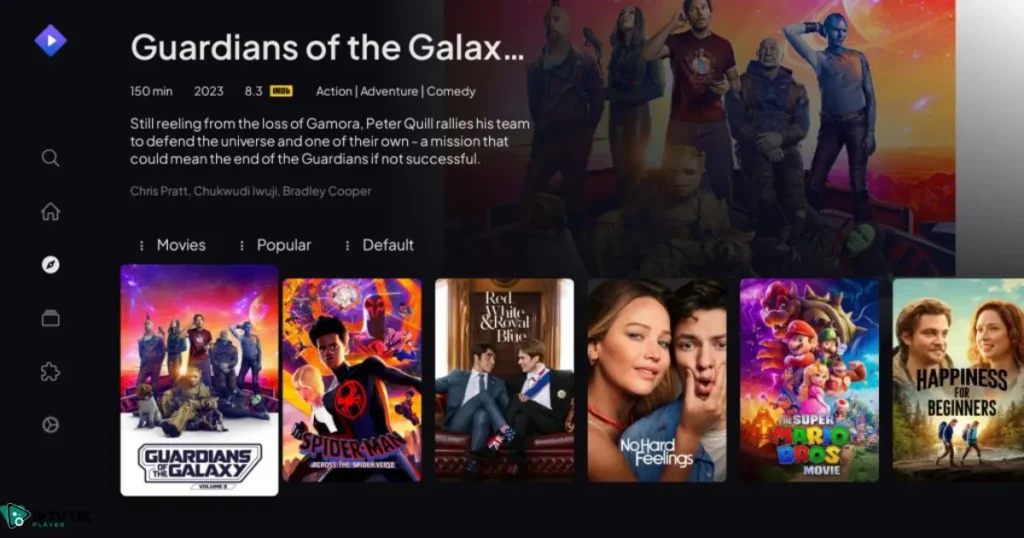 Stremio streaming interface, showing movies and TV shows, a great Soap2Day alternative