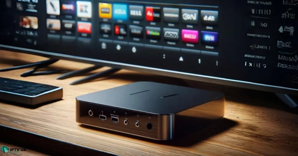 Best IPTV Box showing ports and features for seamless IPTV streaming.
