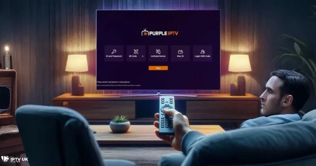 Purple Player IPTV app interface