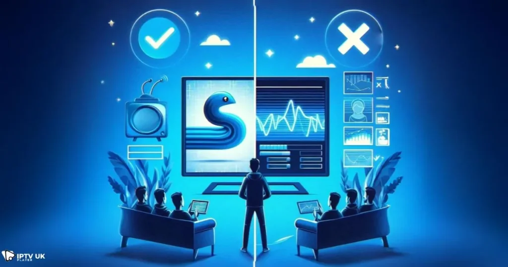 Live Player App comparison: Smooth IPTV streaming vs. buffering issues.