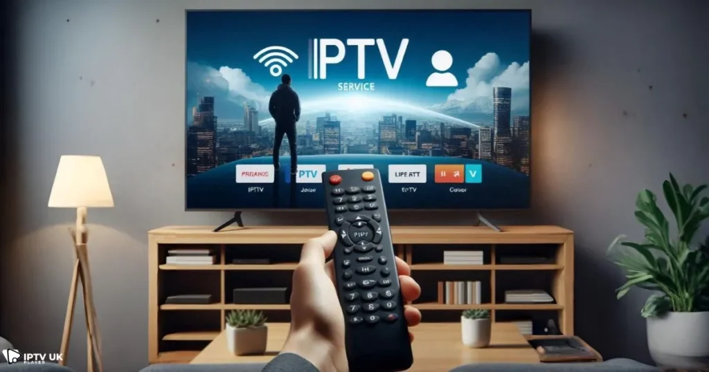Watch Live TV Without Aerial UK with IPTV service on a smart TV.
