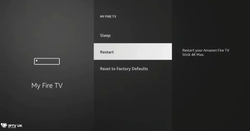 Fixing Kodi not working on Firestick by restarting the device