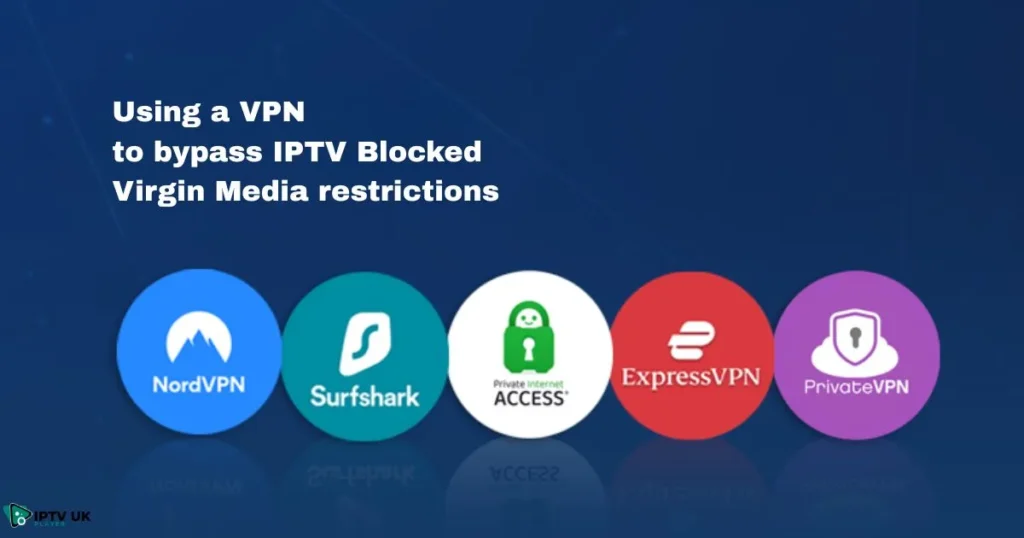 Using a VPN to bypass IPTV Blocked Virgin Media restrictions for uninterrupted streaming.