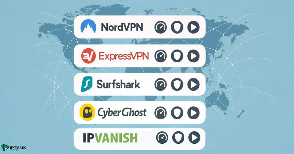Comparison of the best VPN for IPTV options for secure and fast global streaming