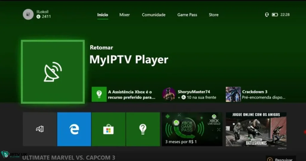 "Installing MyIPTV Player on Xbox to set up IPTV for Xbox streaming.