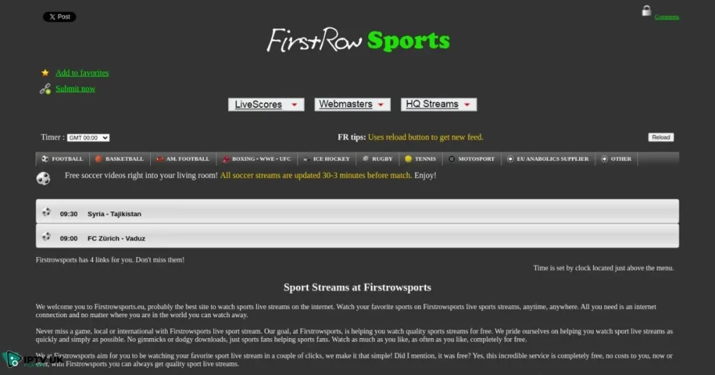 FirstRowSports the Top Methstreams Alternatives – Best sports streaming platforms for football, soccer, and more