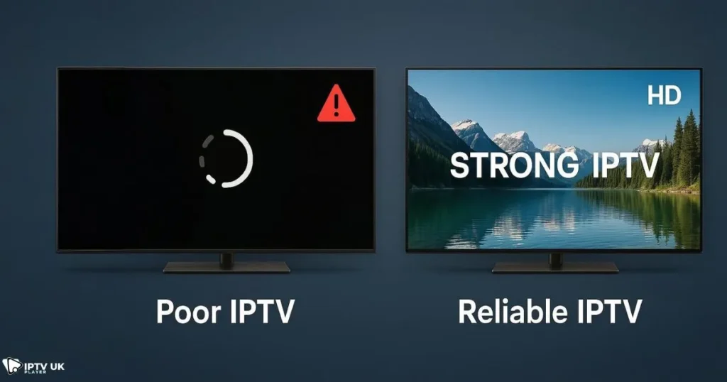 Reliable IPTV streaming quality on Strong IPTV compared to other services