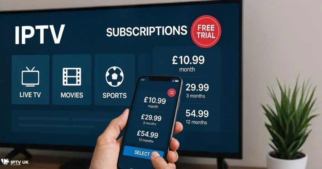 UK IPTV providers offering trial-based subscription with user-friendly dashboard
