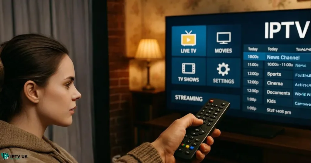 Best IPTV UK streaming app interface showing channel guide – 2025 IPTV guide