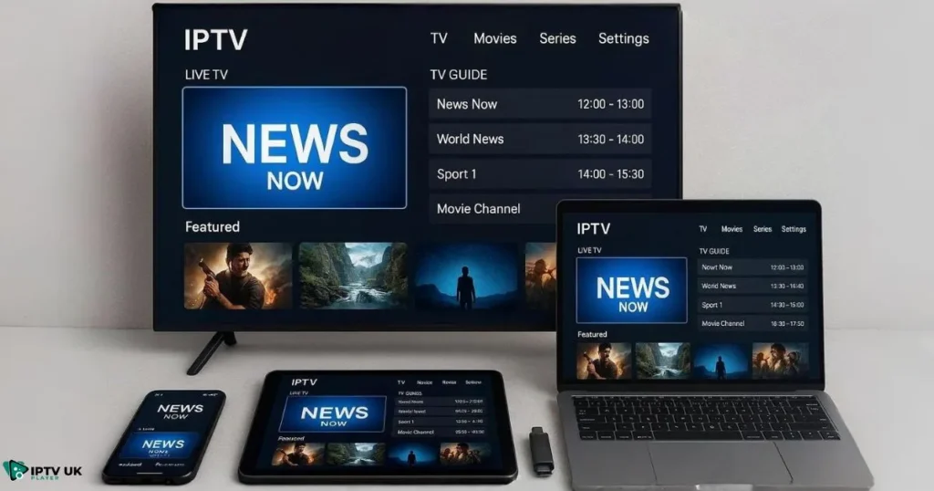 Multiple devices streaming IPTV The Beast for a seamless UK IPTV subscription experience