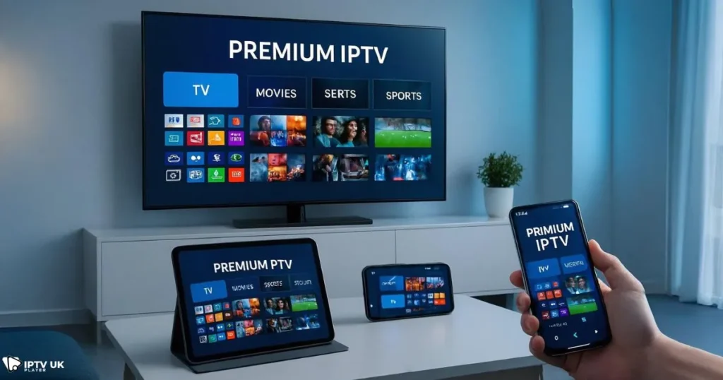 Premium IPTV experience across multiple devices with best IPTV features UK.
