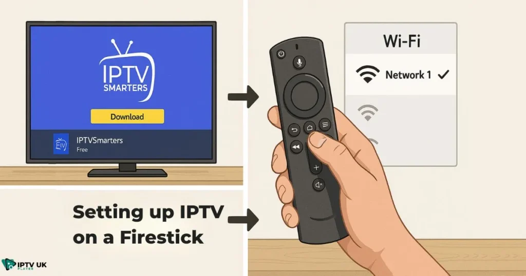 User setting up the best IPTV for Firestick with easy step-by-step installation.