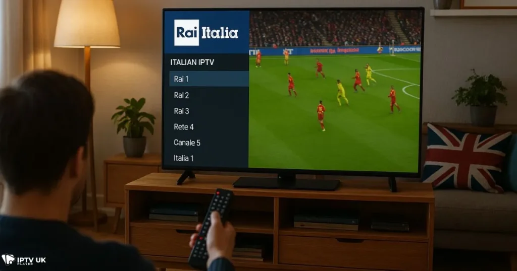 Watching RAI Italia in the UK through italy iptv subscription with iptv italia service.