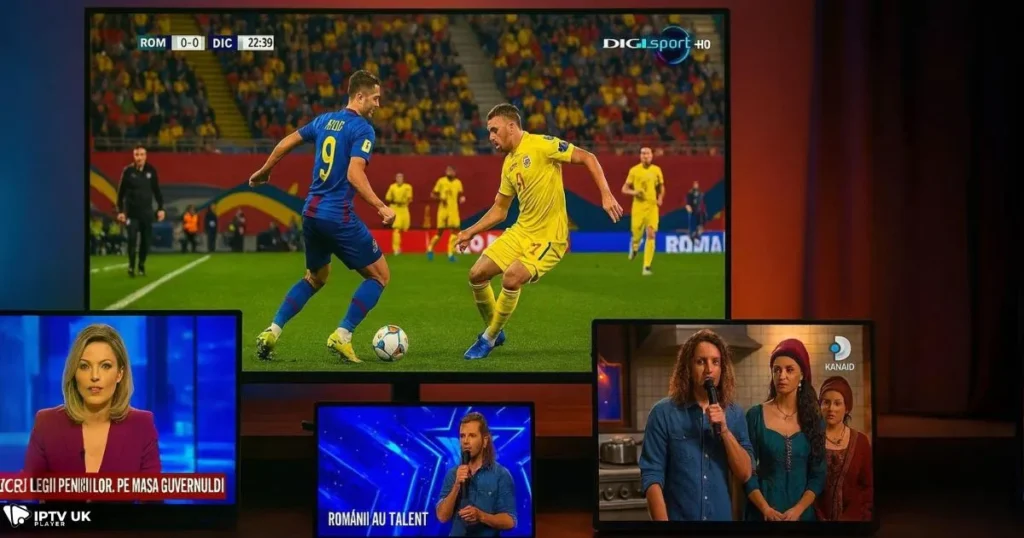 IPTV Romania channels including sports and entertainment streaming online