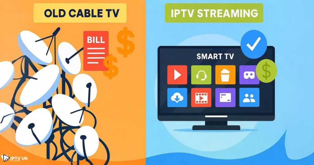 affordable IPTV UK service compared to traditional cable costs