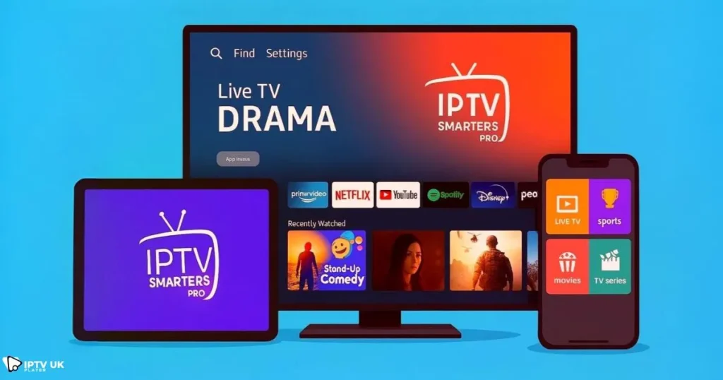 Popular iptv apps used with mega IPTV for multi-device streaming.