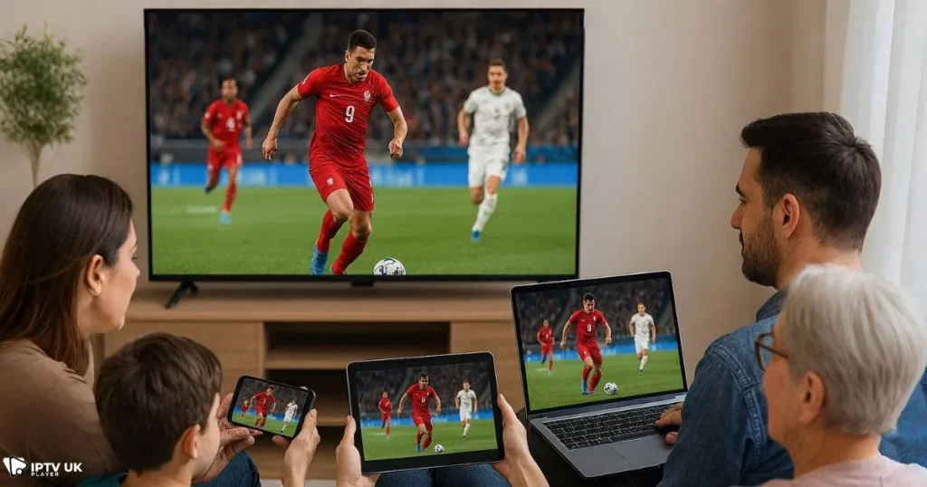 Watching premium iptv uk on multiple devices at the same time.