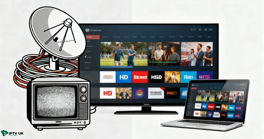 what is IPTV explained with a comparison of IPTV vs traditional TV