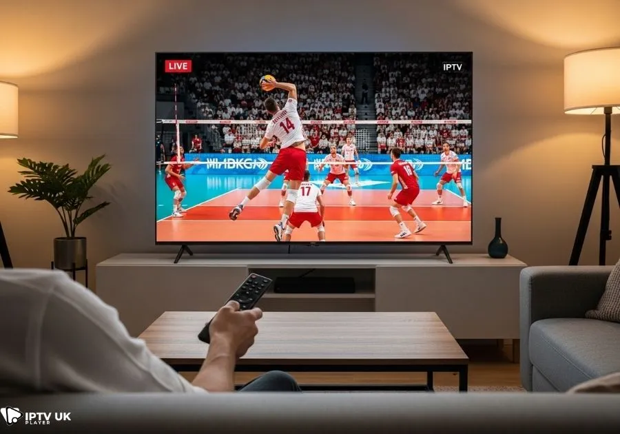 Watching Poland volleyball live match on IPTV at home in HD quality