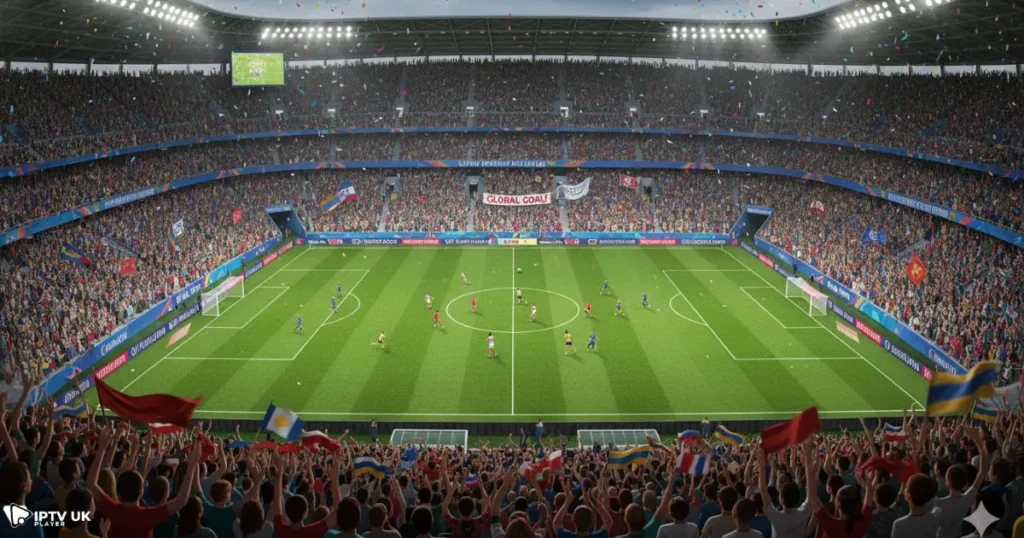 Womens World Cup match in full stadium, ideal for watch women’s world cup online coverage.