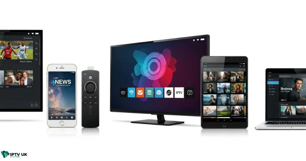 Devices showing setup IPTV applications, demonstrating IPTV configuration options